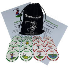 Load image into Gallery viewer, Golf Poker Chips - The FULL 16 Chip Set - GolfPoker