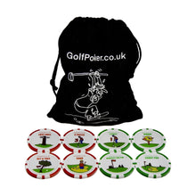 Load image into Gallery viewer, Golf Poker Chips - The ESSENTIAL 8 Chip Set - GolfPoker