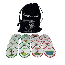 Load image into Gallery viewer, Golf Poker Chips - The FULL 16 Chip Set - GolfPoker