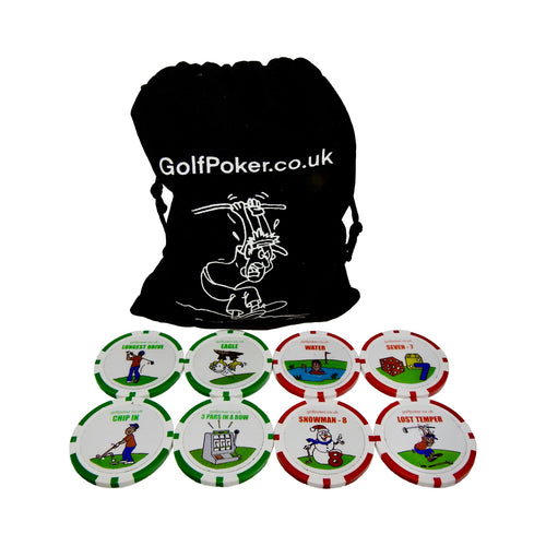 Golf Poker Chips - 8 Chip EXPANSION Set - GolfPoker