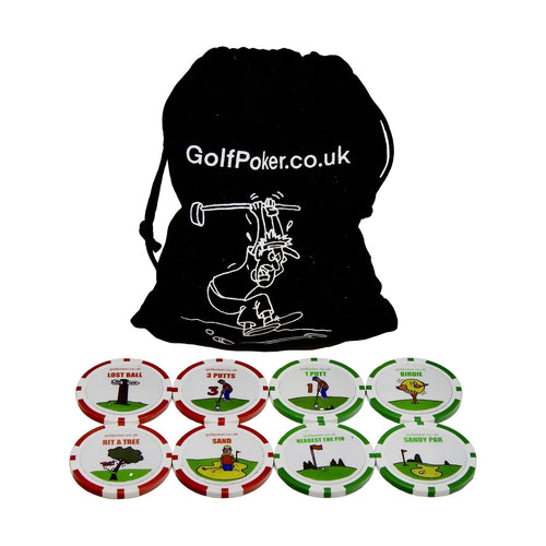 Golf Poker Chips - The ESSENTIAL 8 Chip Set - GolfPoker