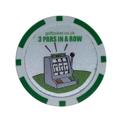 3 Pars In A Row - Single Chip - GolfPoker